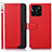 Handytasche Stand Schutzhülle Flip Leder Hülle A09D für Huawei Honor X8b Rot