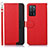 Handytasche Stand Schutzhülle Flip Leder Hülle A09D für Oppo A56 5G Rot