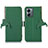 Handytasche Stand Schutzhülle Flip Leder Hülle A10D für Motorola Moto G14 Grün