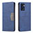 Handytasche Stand Schutzhülle Flip Leder Hülle B01F für Oppo Find X5 Lite 5G Blau