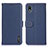 Handytasche Stand Schutzhülle Flip Leder Hülle B01H für Sony Xperia Ace III Blau