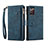 Handytasche Stand Schutzhülle Flip Leder Hülle B01S für Samsung Galaxy Note 20 5G Blau