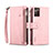 Handytasche Stand Schutzhülle Flip Leder Hülle B01S für Samsung Galaxy Note 20 5G Rosegold