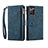 Handytasche Stand Schutzhülle Flip Leder Hülle B01S für Samsung Galaxy Note 20 Ultra 5G Blau