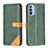 Handytasche Stand Schutzhülle Flip Leder Hülle B02F für Motorola Moto G31 Grün