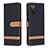Handytasche Stand Schutzhülle Flip Leder Hülle B02F für Samsung Galaxy A02s Schwarz