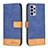 Handytasche Stand Schutzhülle Flip Leder Hülle B02F für Samsung Galaxy A72 4G Blau
