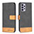 Handytasche Stand Schutzhülle Flip Leder Hülle B02F für Samsung Galaxy A72 4G Schwarz