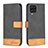 Handytasche Stand Schutzhülle Flip Leder Hülle B02F für Samsung Galaxy F12 Schwarz