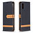 Handytasche Stand Schutzhülle Flip Leder Hülle B02F für Samsung Galaxy M02 Schwarz
