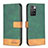Handytasche Stand Schutzhülle Flip Leder Hülle B02F für Xiaomi Redmi 10 4G Grün