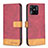 Handytasche Stand Schutzhülle Flip Leder Hülle B02F für Xiaomi Redmi 10 India Rot