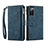 Handytasche Stand Schutzhülle Flip Leder Hülle B02S für Samsung Galaxy S20 FE 4G Blau