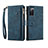 Handytasche Stand Schutzhülle Flip Leder Hülle B02S für Samsung Galaxy S20 Lite 5G Blau