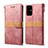 Handytasche Stand Schutzhülle Flip Leder Hülle B02S für Samsung Galaxy S20 Plus 5G Rosegold