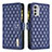 Handytasche Stand Schutzhülle Flip Leder Hülle B03F für Motorola Moto E32 Blau