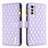 Handytasche Stand Schutzhülle Flip Leder Hülle B03F für Motorola Moto E32 Violett