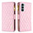 Handytasche Stand Schutzhülle Flip Leder Hülle B03F für Motorola Moto Edge S30 5G Rosa