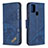 Handytasche Stand Schutzhülle Flip Leder Hülle B03F für Samsung Galaxy A21s Blau