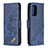 Handytasche Stand Schutzhülle Flip Leder Hülle B03F für Samsung Galaxy A72 4G Blau