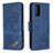 Handytasche Stand Schutzhülle Flip Leder Hülle B03F für Samsung Galaxy Note 20 5G Blau