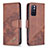 Handytasche Stand Schutzhülle Flip Leder Hülle B03F für Xiaomi Poco M4 Pro 5G Braun