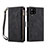 Handytasche Stand Schutzhülle Flip Leder Hülle B03S für Samsung Galaxy A42 5G Schwarz