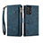 Handytasche Stand Schutzhülle Flip Leder Hülle B03S für Samsung Galaxy A72 5G Blau