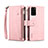 Handytasche Stand Schutzhülle Flip Leder Hülle B03S für Samsung Galaxy S20 Plus 5G Rosegold