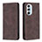 Handytasche Stand Schutzhülle Flip Leder Hülle B04F für Motorola Moto Edge X30 5G Braun
