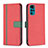 Handytasche Stand Schutzhülle Flip Leder Hülle B04F für Motorola Moto G22 Rot