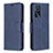 Handytasche Stand Schutzhülle Flip Leder Hülle B04F für Oppo A16s Blau