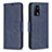 Handytasche Stand Schutzhülle Flip Leder Hülle B04F für Oppo A74 4G Blau