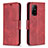 Handytasche Stand Schutzhülle Flip Leder Hülle B04F für Oppo A94 5G Rot