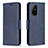 Handytasche Stand Schutzhülle Flip Leder Hülle B04F für Oppo A95 5G Blau