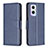 Handytasche Stand Schutzhülle Flip Leder Hülle B04F für Oppo F21 Pro 5G Blau