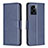 Handytasche Stand Schutzhülle Flip Leder Hülle B04F für Oppo K10 5G India Blau
