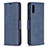 Handytasche Stand Schutzhülle Flip Leder Hülle B04F für Samsung Galaxy A02 Blau
