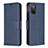 Handytasche Stand Schutzhülle Flip Leder Hülle B04F für Samsung Galaxy A03s Blau