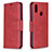 Handytasche Stand Schutzhülle Flip Leder Hülle B04F für Samsung Galaxy A10s Rot