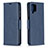 Handytasche Stand Schutzhülle Flip Leder Hülle B04F für Samsung Galaxy A12 Blau