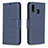 Handytasche Stand Schutzhülle Flip Leder Hülle B04F für Samsung Galaxy A20 Blau