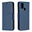 Handytasche Stand Schutzhülle Flip Leder Hülle B04F für Samsung Galaxy A21s Blau