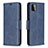 Handytasche Stand Schutzhülle Flip Leder Hülle B04F für Samsung Galaxy A22 5G Blau