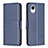 Handytasche Stand Schutzhülle Flip Leder Hülle B04F für Samsung Galaxy A23 5G SC-56C Blau
