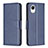 Handytasche Stand Schutzhülle Flip Leder Hülle B04F für Samsung Galaxy A23e 5G Blau