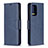Handytasche Stand Schutzhülle Flip Leder Hülle B04F für Samsung Galaxy A72 4G Blau