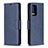 Handytasche Stand Schutzhülle Flip Leder Hülle B04F für Samsung Galaxy A72 5G Blau