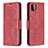 Handytasche Stand Schutzhülle Flip Leder Hülle B04F für Samsung Galaxy F42 5G Rot