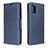 Handytasche Stand Schutzhülle Flip Leder Hülle B04F für Samsung Galaxy M40S Blau